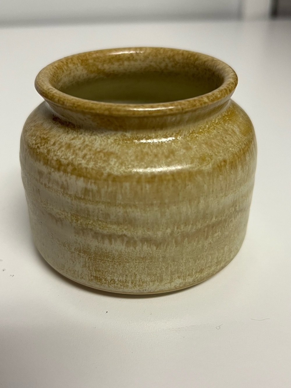 Handcrafted Stoneware Vase in Light Brown